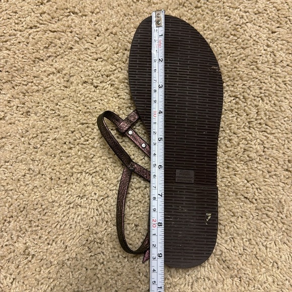 EUC Havaianas Womens metallic leather ankle strap sandals Sz 6 or EU 37/38 - Picture 10 of 10